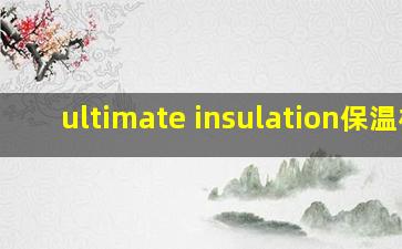 ultimate insulation保温杯